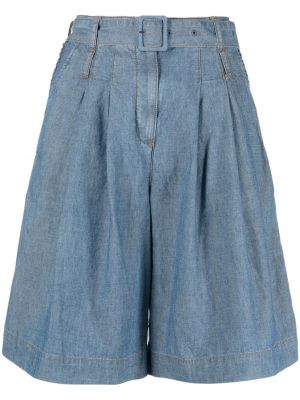 Pantaloni scurți din denim plisate Ports 1961 albastru