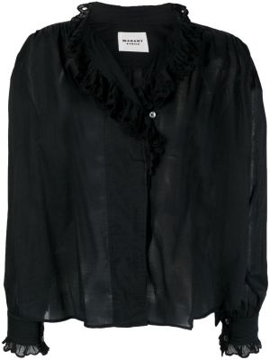 Bluse mit v-ausschnitt Marant Etoile schwarz