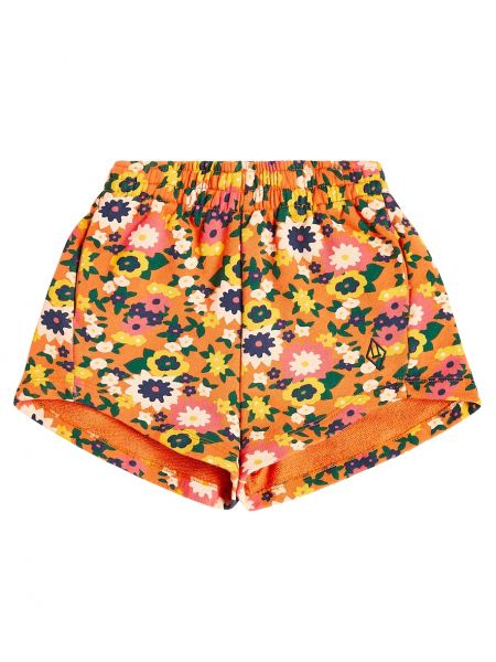 Blomstret bomuld shorts for piger The Animals Observatory orange