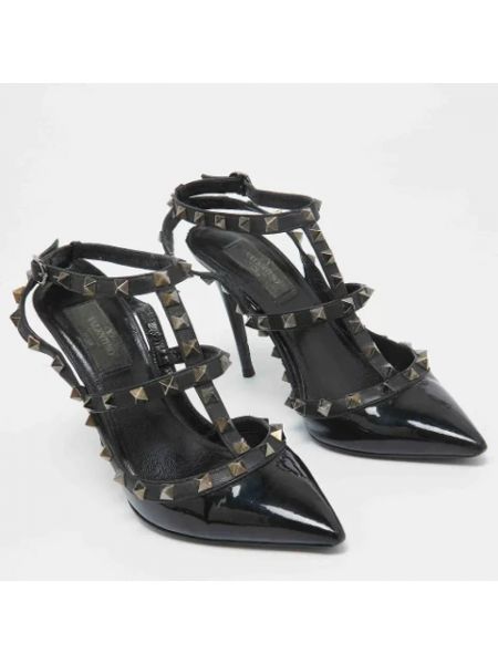 Sandalias de cuero Valentino Vintage negro