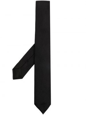 Selyem nyakkendő nyomtatás Givenchy fekete