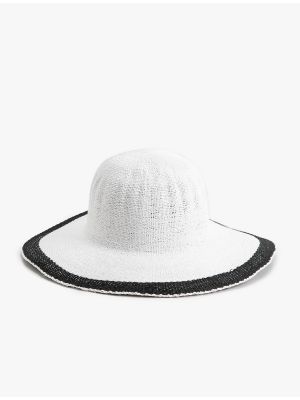Смугастий капелюх Koton білий