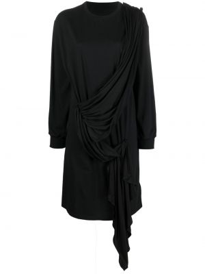 Sukienka długa drapowana Mm6 Maison Margiela czarna