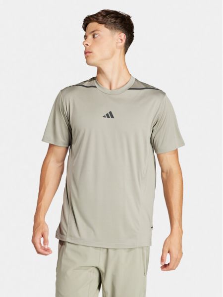 Marškinėliai slim fit Adidas žalia