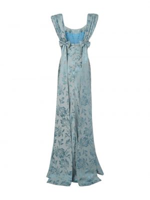 Žakárové večerní šaty Markarian modré