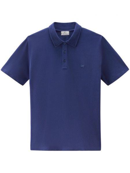 Poloshirt mit stickerei Woolrich blau