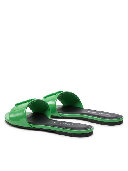 Sandales sans talon Calvin Klein Jeans vert