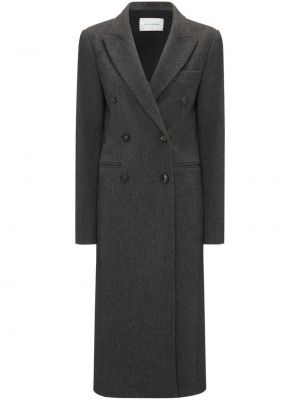 Vlnený kabát Victoria Beckham sivá