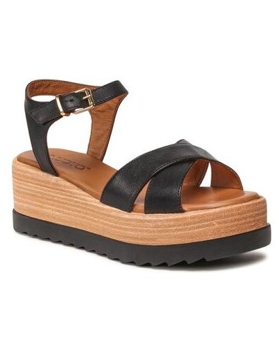 Kožené sandále Inuovo - čierna