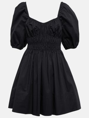 Mini vestido de algodón Staud negro