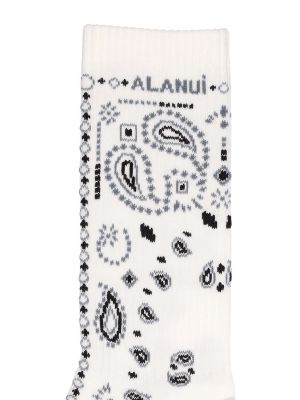 Calcetines de algodón con estampado Alanui blanco