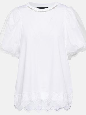 Medvilninis marškinėliai Simone Rocha balta