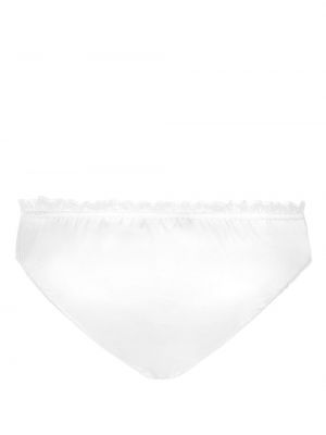 Hedvábné kalhotky Dolce & Gabbana bílé