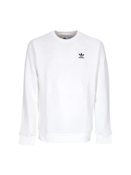 Streetwear sweatshirt mit rundhalsausschnitt Adidas weiß