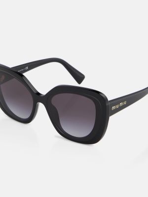 Oversize слънчеви очила Miu Miu черно