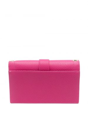 Leder schultertasche mit schnalle Versace Jeans Couture pink