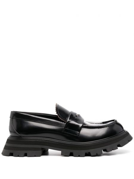 Loafers med broderier Alexander Mcqueen sort