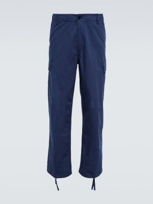 Bavlněné cargo kalhoty Kenzo modré