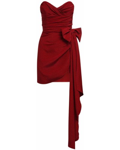 Krepové drapované hodvábne mini šaty Alessandra Rich čierna