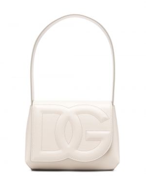 Кожени чанта за ръка Dolce & Gabbana бежово