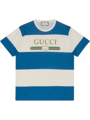 Camiseta a rayas Gucci azul