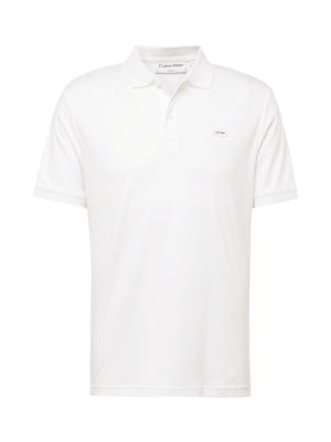 Slim fit pamut pólóing Calvin Klein fehér