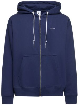 Bavlněná mikina s kapucí na zip Nike