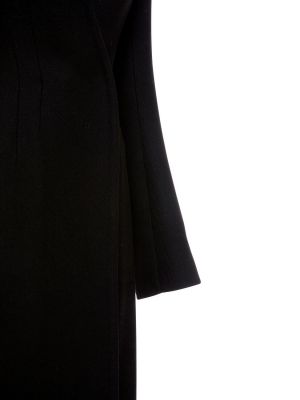 Vlněný kabát The Attico černý