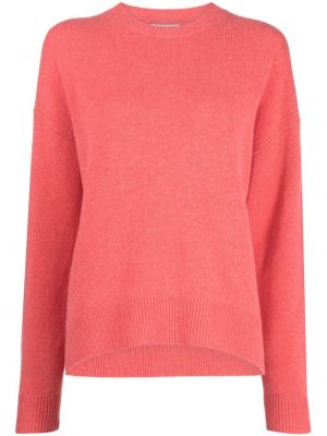 Плетен кашмирен пуловер с кръгло деколте Twp розово