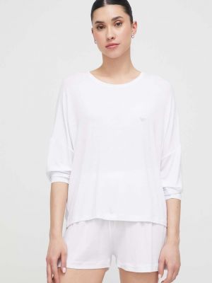 Блуза с дълъг ръкав Emporio Armani Underwear бяло