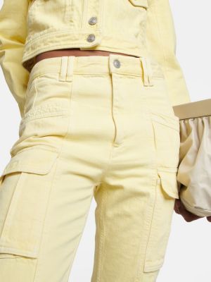 Proste jeansy Isabel Marant żółte