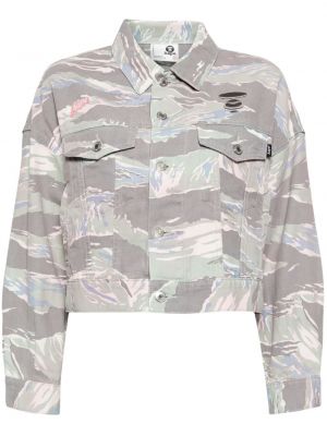 Pamučna jakna s printom s camo uzorkom Aape By *a Bathing Ape® ružičasta