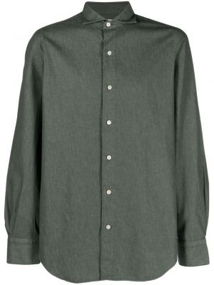 Βαμβακερό πουκάμισο Finamore 1925 Napoli πράσινο