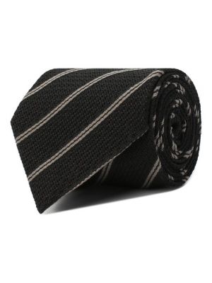 Шелковый шерстяной галстук Tom Ford черный