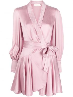 Μεταξωτή μάξι φόρεμα Zimmermann ροζ