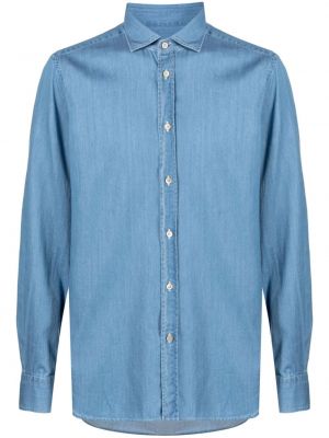 Βαμβακερό πουκάμισο Boglioli μπλε
