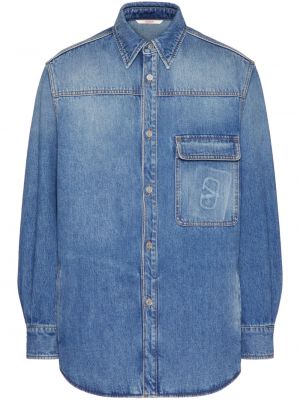 Camicia jeans sfumato Valentino Garavani blu