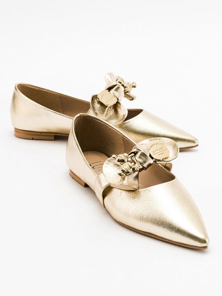 Lapos talpú masnis balerina cipők Luvishoes aranyszínű