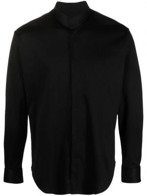 Kokvilnas krekls Giorgio Armani melns