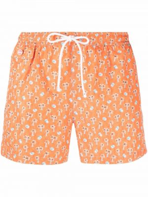 Trykt shorts Kiton oransje