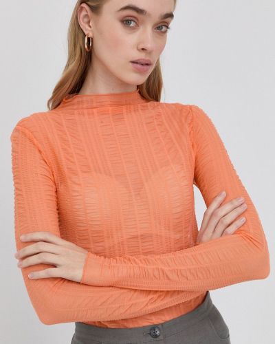 Блуза с дълъг ръкав Patrizia Pepe оранжево