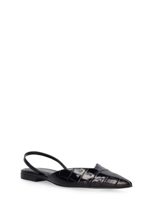 Kožne cipele s otvorenom petom Victoria Beckham crna