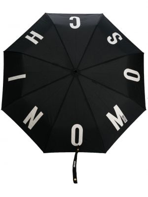 Kišobran s printom Moschino crna