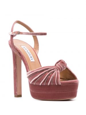 Sandales ar platformu Aquazzura rozā