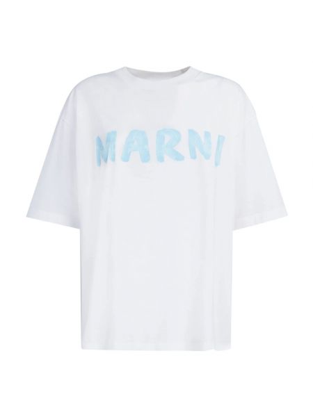Oversize top mit print Marni weiß