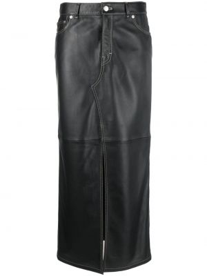 Δερμάτινη φούστα Filippa K μαύρο