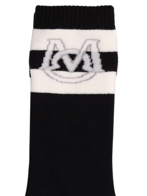 Bavlněné ponožky Moncler černé