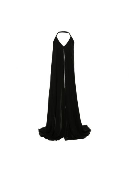Czarna sukienka długa szyfonowa Ann Demeulemeester