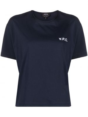 T-shirt con stampa A.p.c. blu