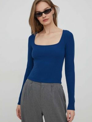 Блуза с дълъг ръкав Hollister Co. синьо